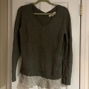 Loft mixed media sweater